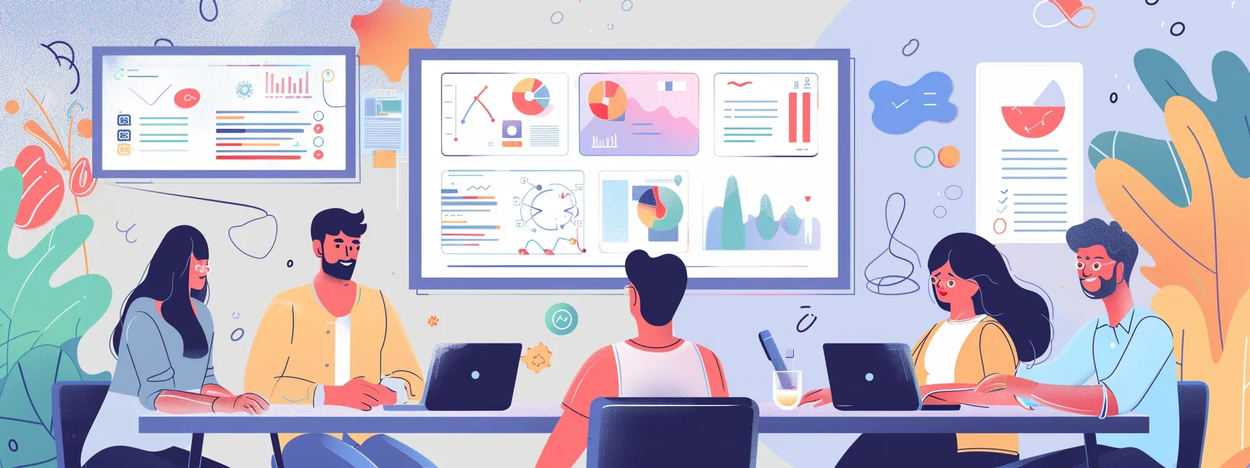 a team of digital marketing experts gathers around a brainstorming session, showcasing their diverse skills and experience to drive real, measurable growth for businesses.